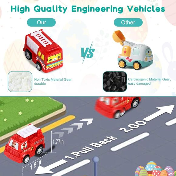 Easter Eggs with Toys Inside, 12 Pack Plastic Prefilled Easter Eggs Fillers - Picture 3 of 6